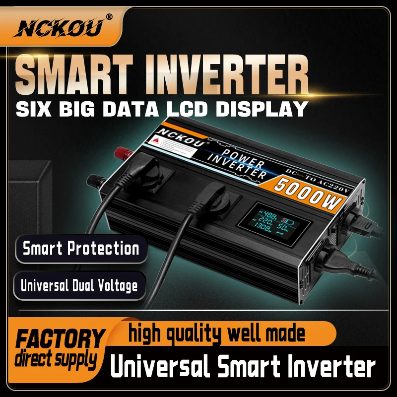 Inverter Ibrido Inversor 12V 24V 48V 60V Para A 110V 220V 230V Convertitore 4000W-5000W Trasformatore Wechselrichter Inverter Solare