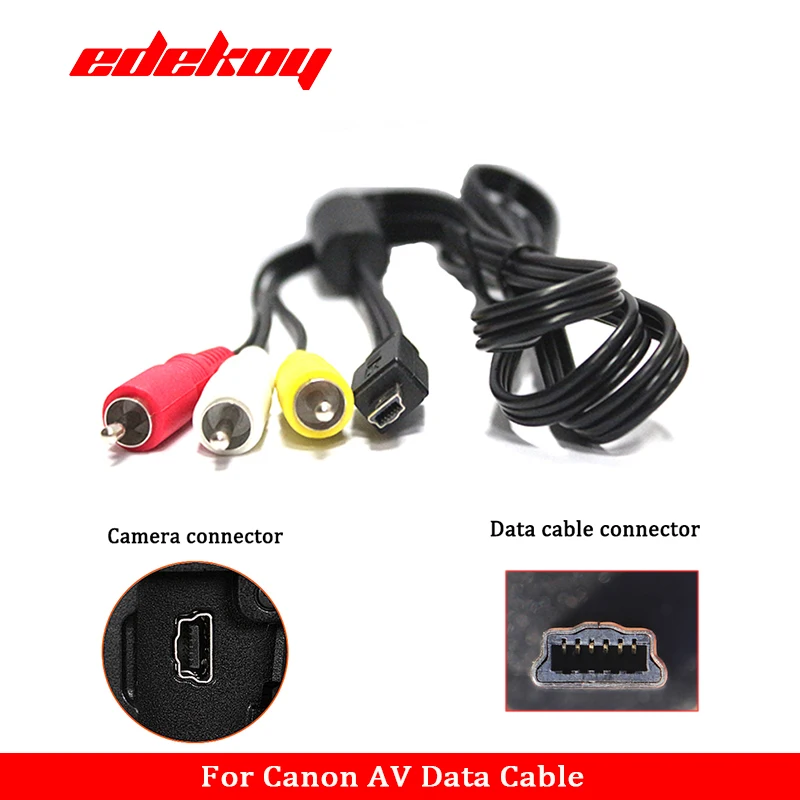 Cavo Video Canon Avc-Dc400St Cavo Audio Video Rca Per Canon Eos 1D, 1D X, 500D, 550D, 5D Mark Iii, 600D, 60D, 650D, 700D 7D