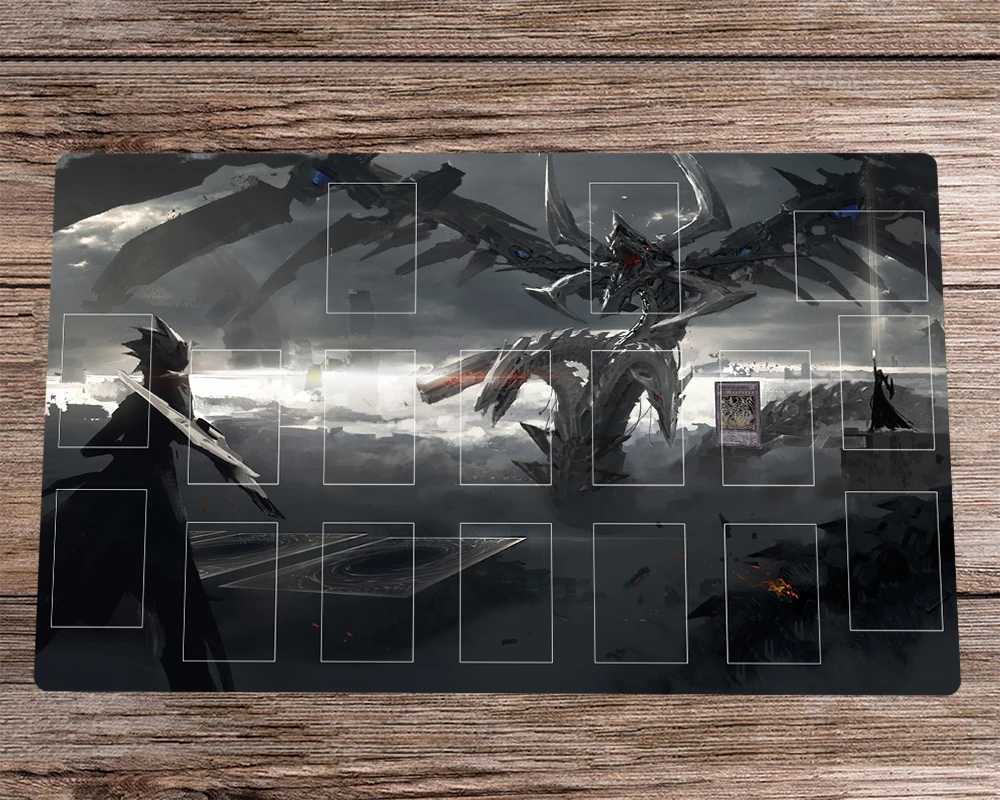 Yugioh Play Mat Cyber End Dragon & Marufuji Ryou Ccg Tcg Gioco Mat Card Game Mat & Free Bag Desk Mat Desk Pad Mousepad 60X35Cm