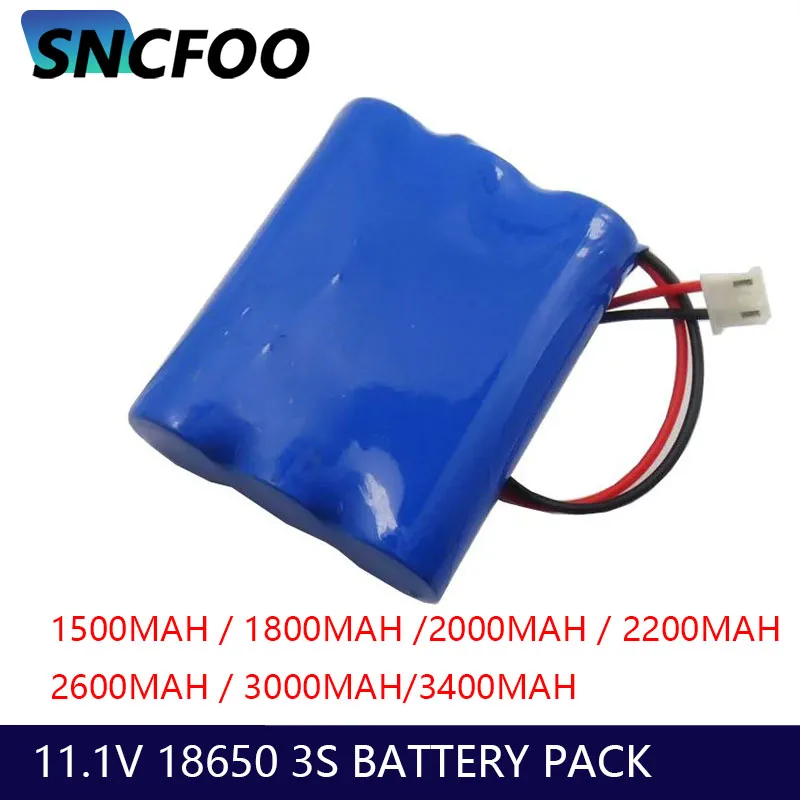 12V Lifep04 18650 3000Mah 3400Mah 3S Pacco Batteria Versatile Con Uscita Ad Alta Capacità 1500Mah 1800Amh 2000Mah 2200Mah 2600Mah