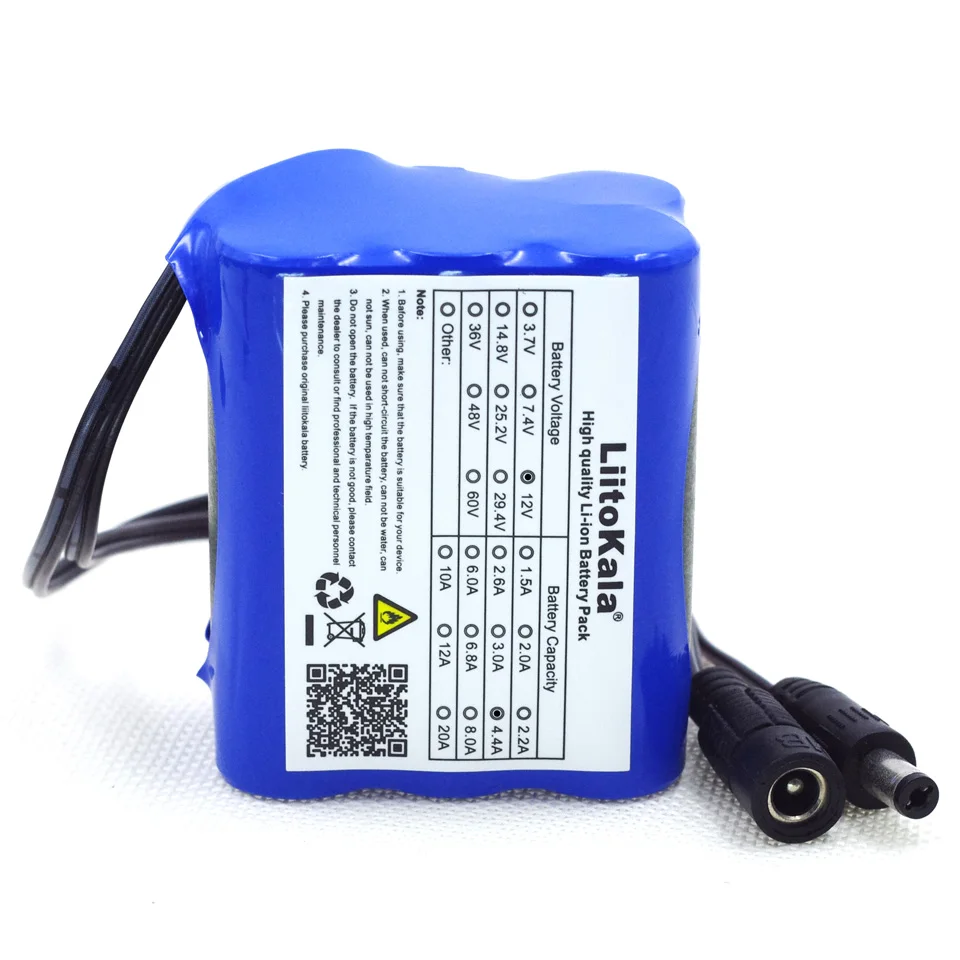 Liitokala 12 V 4.4 Ah 4400Mah 18650 Batterie Ricaricabili 12.6V Pcb Batteria Al Litio Scheda Di Protezione