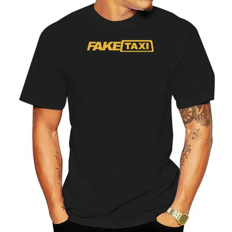 T-Shirt Faketaxi (Maglietta Taxi Finta Maglia Nera Bianca)