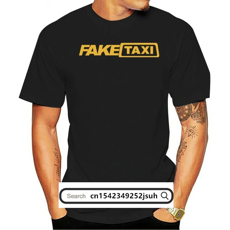 T-Shirt Faketaxi (Maglietta Taxi Finta Maglia Nera Bianca)