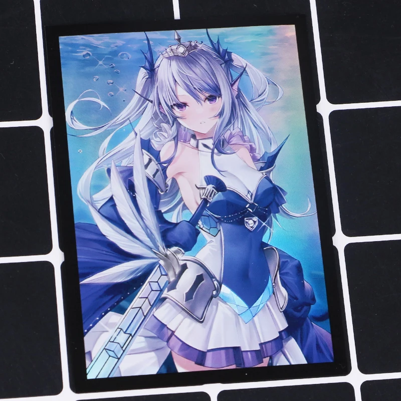 50 Pz/Borsa Anime Yu Gi Oh Laser Card Sleeve Tearlaments Scheiren Yugioh Deck Borad Game Collection Card Protector Case 63*90Mm