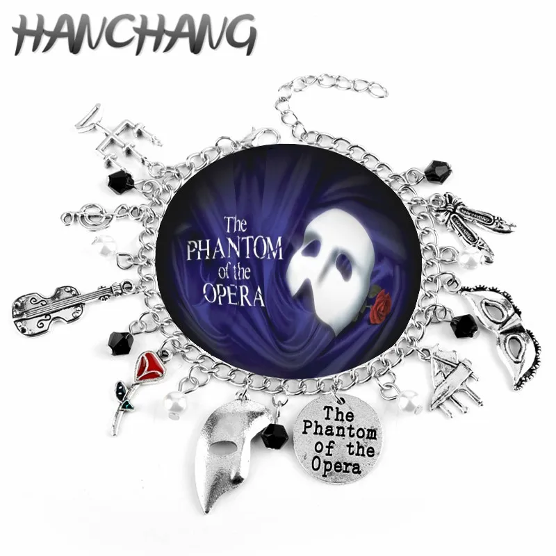 Hanchang Braccialetto Romantico Hamilton Broadway Il Phsntom Dell'Opera Maschera Musicale Braccialetto Braccialetto Donna Braccialetto Regalo