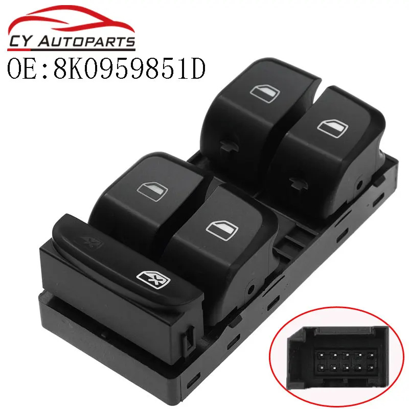 Nuovo Interruttore Alzacristallo Elettrico Per Audi A4 S4 B8 Q5 Pulsante Interruttore 8K0959851D