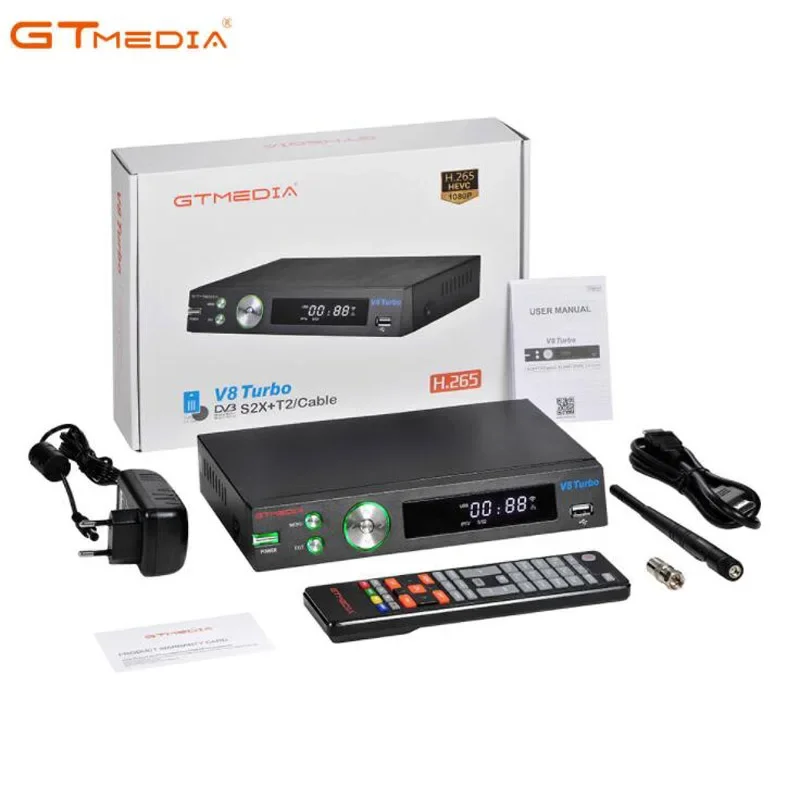 Gtmedia V8 Turbo Set Tv Box Ricevitore Satellitare Decoder Hd 1080P Dvb-S/S2/S2X + Dvb-T/T2 Supporto M3U Ca Card Vcm/Acm Pk V8 Pro 2