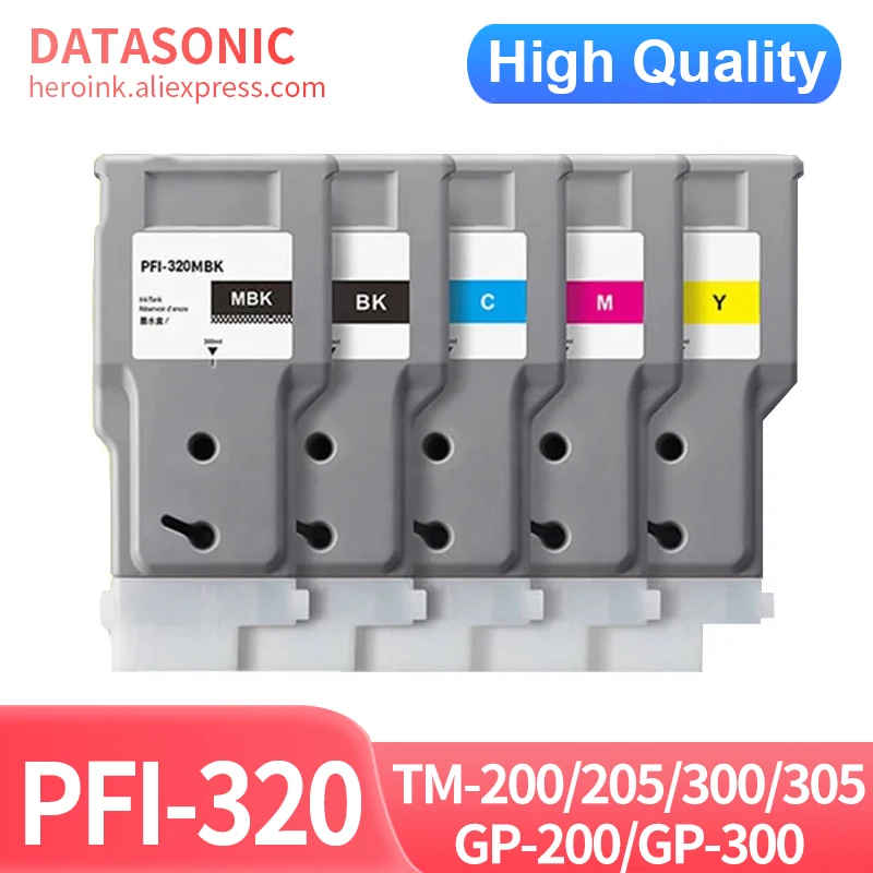 Pfi320 Pfi 320 Pfi-320 Cartuccia D'Inchiostro Colore Compatibile Per Stampante Canon Imageprograf Gp-200 Gp-300 Tm-300 Tm-305 Tm-200