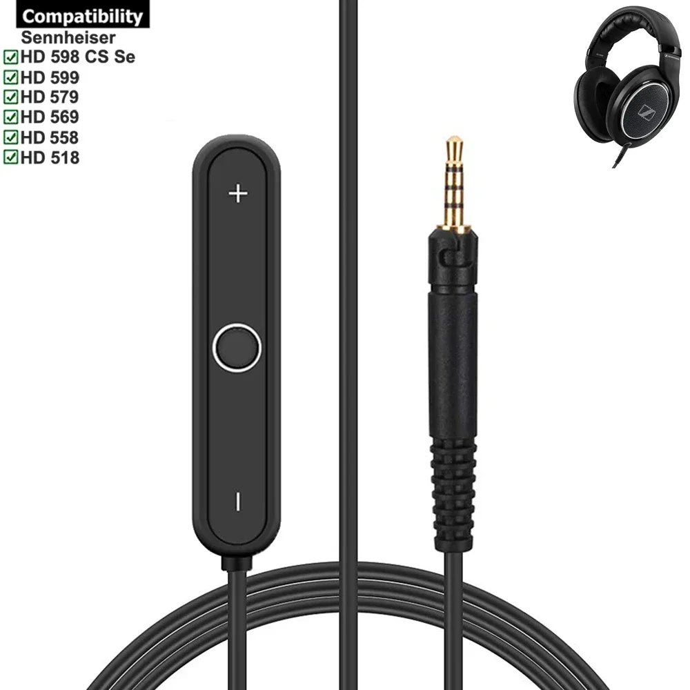 Adattatore Audio Stereo Bluetooth 5.0 Ricevitore Vivavoce Wireless Per Sennheiser Hd 598 Cs Se 558 518 599 569 579 Cuffie