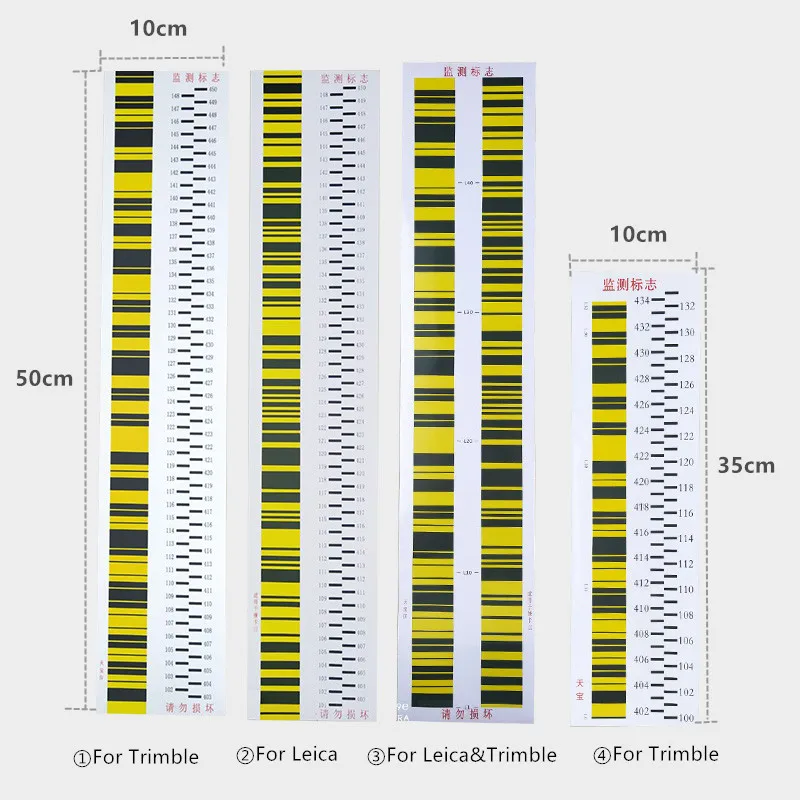 Qualità Affidabile E 100% Più Nuovo Adesivo Di Osservazione Del Settement Da 5 Pezzi 10*35Cm/10*50 Cmper Rilevamento Leica E Trimble