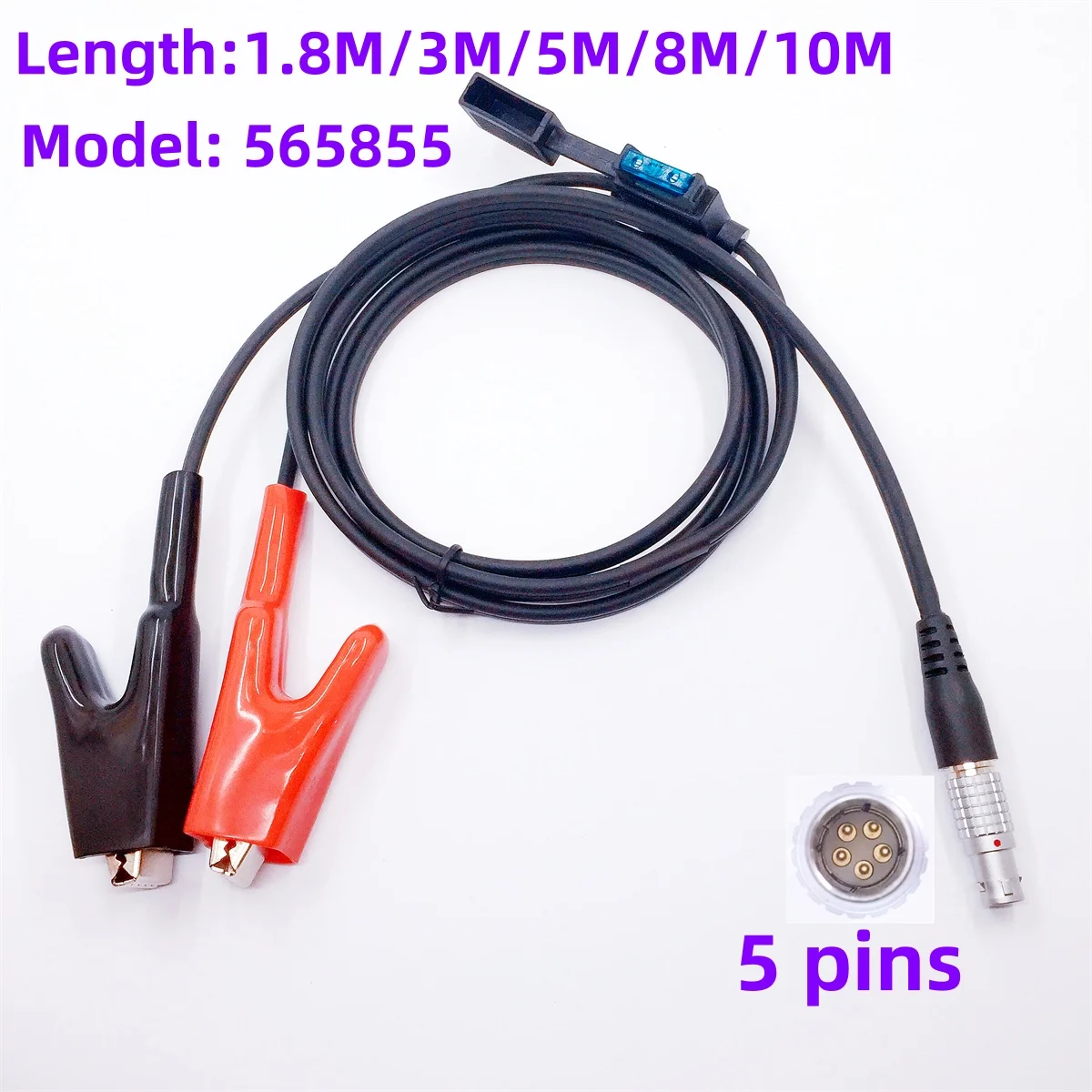 565855 Cavo Di Alimentazione Per Leica Sr-530 1200 Gps 565855 Cavo Topografico Cavo 5Pin 1B Con Fusibile