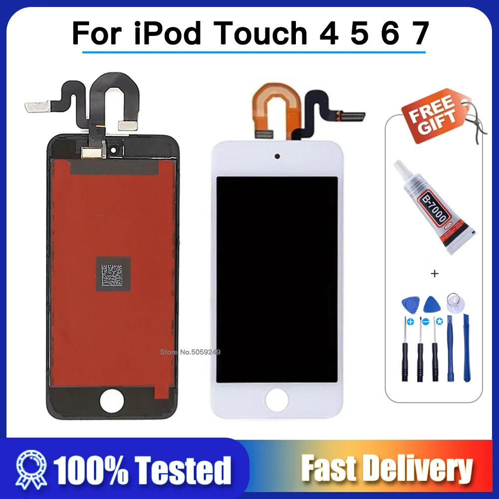 Testato Per Ipod Touch 7 4 5 6 6A Display Lcd Touch Screen Digitizer Assembly Per Ipod Touch 5 Sostituzione Di 5A Generazione