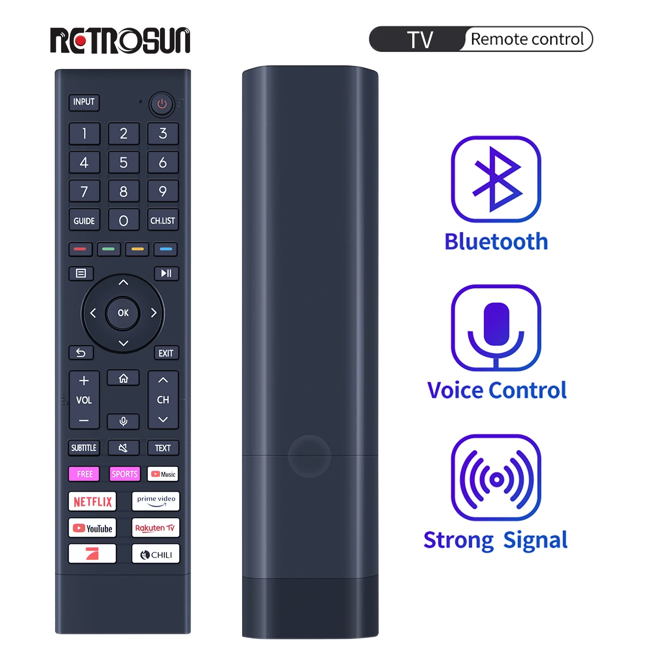 Telecomando Vocale Muslimex Per Hisense 4K Ultra Hd Tv A6Gg A4Eg 43 A6Gg 50 A6Gg 55 A6Gg 65 A6Gg 70 A6Gg 75 A6Gg 32 A4Eg 40 A4Eg A6Fg