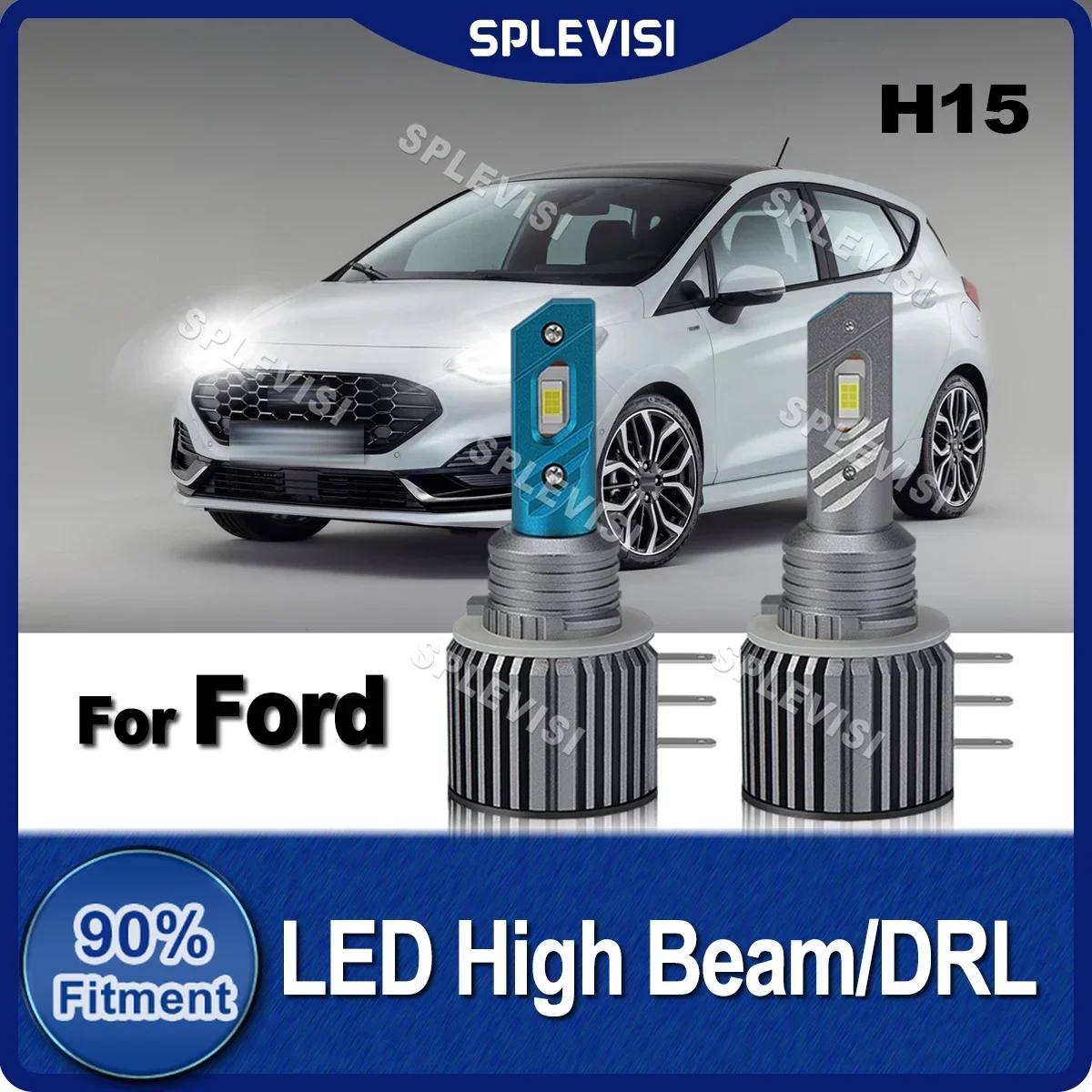 Plug And Play H15 Canbus Led High Beam/Drl Day Running Light Upgrade Per Ford Fiesta Vi Mk6 Fiesta Mk7 Ford Mondeo V
