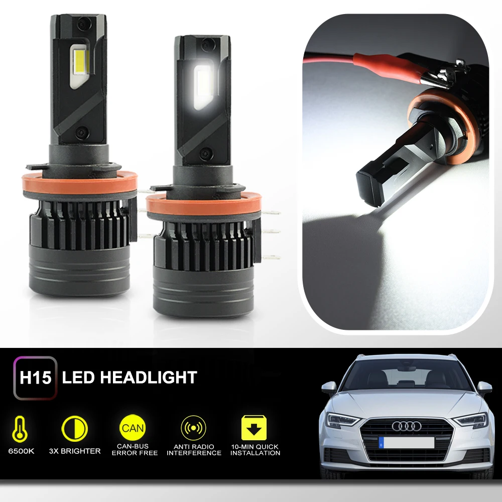 Per Audi A3 2015-2016 A5 2010-2011 A6 2009-2014 Q7 2010-2015 H15 Lampadine Per Fari A Led Abbaglianti Luci Di Marcia Diurna Kit Drls