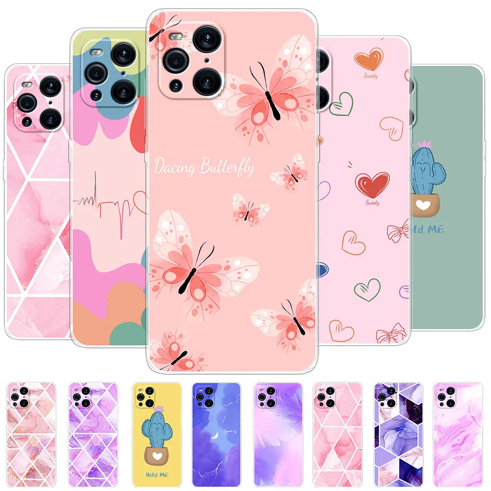 Per Oppo Find X3 Pro X3 Neo Case Clear Soft Silicone Custodie Per Telefoni Oppo Find X5 Lite X3 Lite Coque Oppo Find X6 Pro X5 Pro Fundas