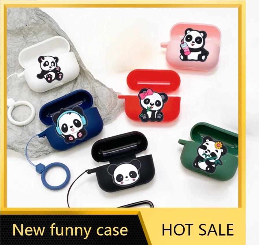 Custodia Panda Carina Per Custodia Sony Wf-1000Xm3 / Wf-Sp800N Custodia Per Auricolari In Silicone Carino Per Custodia Sony Wf-Sp800N