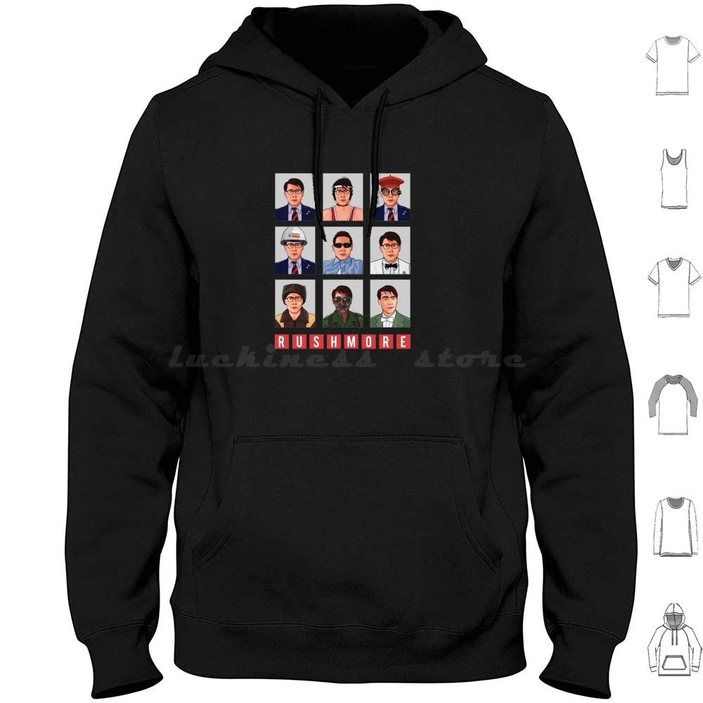 Rushmore Max Grid Felpa Con Cappuccio In Cotone Manica Lunga Rushmore Skoda Anderson Max Jason Schwartzman Bill Murray The Royal