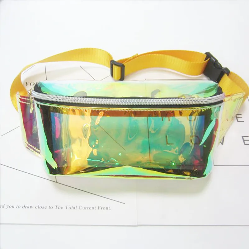 Borsa Laser Traslucido Petto Riflettente Marsupio Donna Marsupio Marsupio Marsupio Marsupio Per Donna Portafoglio Pochete