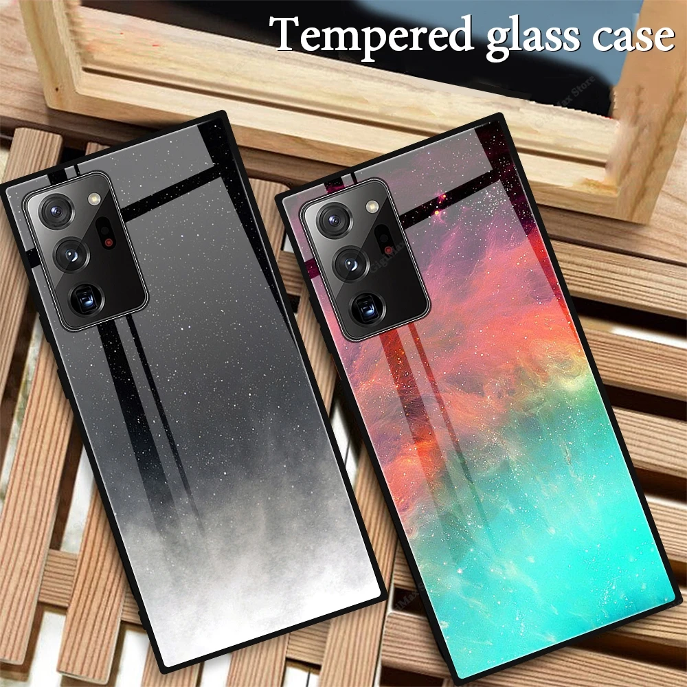 Custodia In Vetro Cielo Stellato Per Samsung Galaxy S24 Ultra Plus 5G Glossy Funda Per Samsung S24 S 24 Ultra Plus 5G Custodia Coque Antiurto