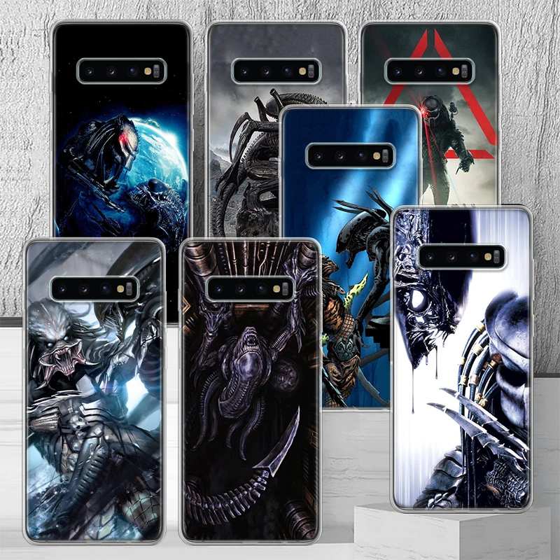 Custodia Per Telefono Verniciata Alien Vs Predator Per Samsung Galaxy S24 S23 S22 Ultra S21 Plus S20 Fe S10 S10E S9 S8 + Cover Capa Fondo