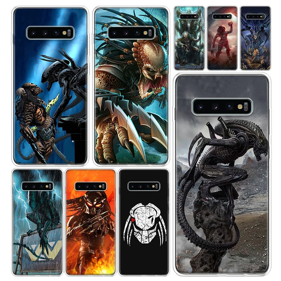 Custodia Per Telefono Dipinta Alien Vs Predator Per Samsung Galaxy S20 S21 Fe S22 S23 S24 Ultra S10 S10E S9 S8 Plus + Art Gift Coque