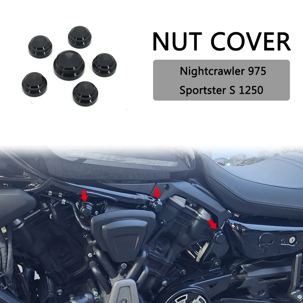 Nut Cover Per Harley Sportster S 1250 Rh1250 S Rh975 S Nightster 975 Moto Nut Cover Design Premium 2022 2023