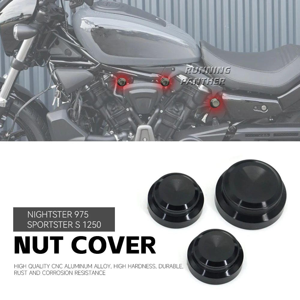 Nut Cover Per Harley Sportster S 1250 Rh1250 S Rh975 S Nightster 975 Moto Nut Cover Design Premium 2022 2023