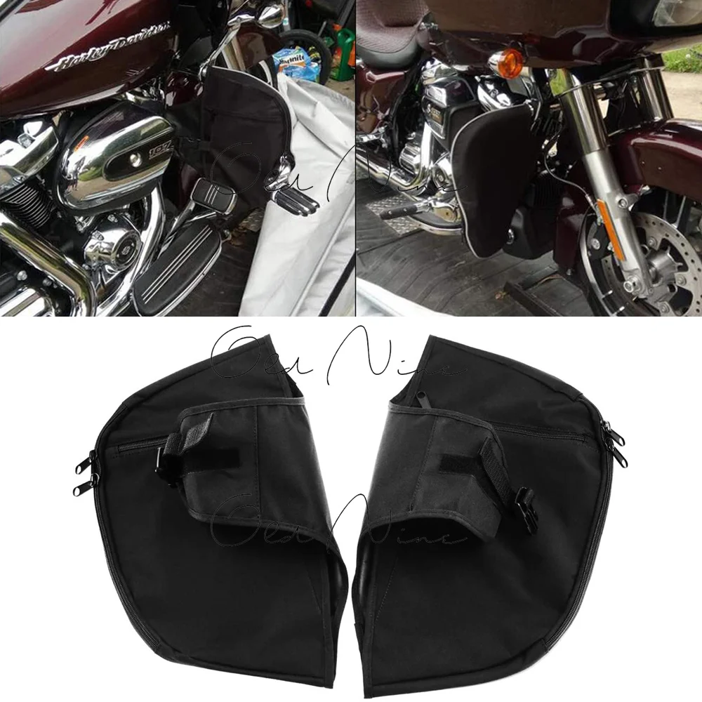 Moto Nero Morbido Abbassa Gamba Elefante Orecchie Scaldino Chaps Per Harley Touring Road King Electra Street Trike Flhr 1980-202