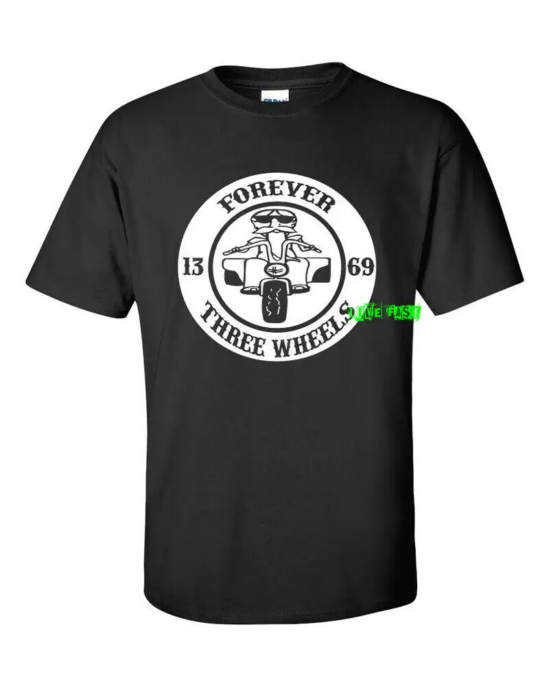 Forever Three Wheels T Shirt V Twin Trike Kit Triker Biker Rider Chopper Maniche Lunghe O Corte