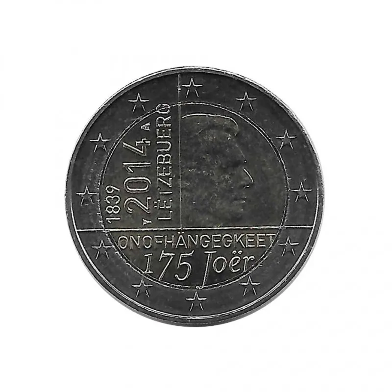 Moneta Originale 2 Euro Lussemburgo 175 Anni Nazione Unc Anno 2014 Non Circolata