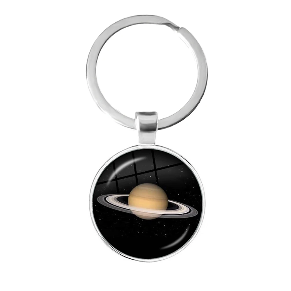 Sistema Solare Planet Portachiavi Galaxy Nebula Space Portachiavi Moon Earth Sun Mars Art Picture Glass Dome Portachiavi Regalo