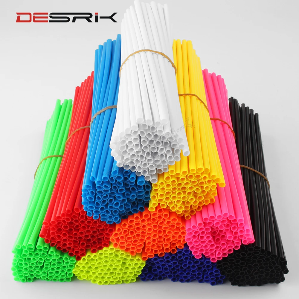 Universale Moto Dirt Bike Cerchione Spoke Skin Covers Wrap Tubes Decor Protector Kit Per Ktm Yamaha Honda Moto 72 Pz