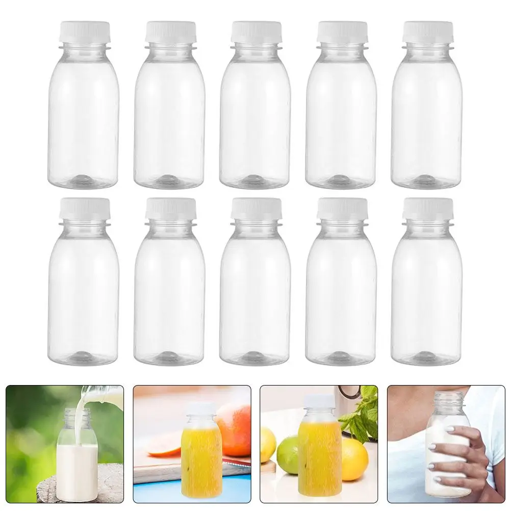 10Pcs 100Ml Bottiglie Di Succo Multifunzione Bottiglie Di Latte Bottiglie A Tenuta Stagna Bottiglie Per Bevande Portatili Bottiglia D'Acqua In Plastic