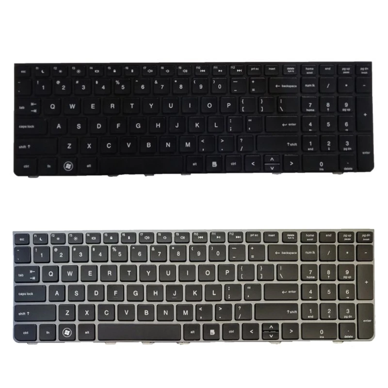 Nuova Tastiera Usa Per Hp Probook 4535S 4530S 4730S Tastiera Usa Argento  Nero Frame Dropship
