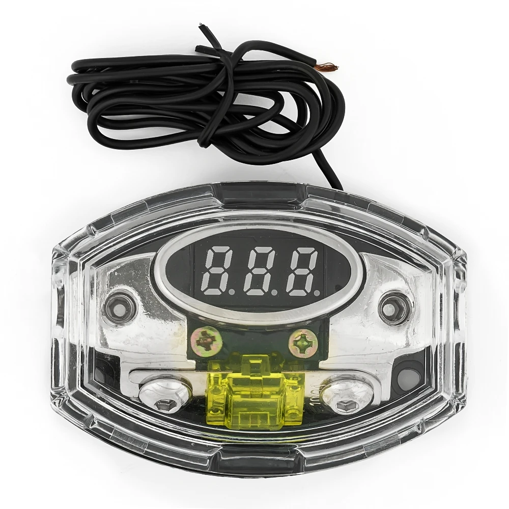 Universal Car Auto Digital Led Display Di Tensione Amplificatore Audio Portafusibili Led Elettrico Scatola Dei Fusibili 100A 1 In 1 Out Out