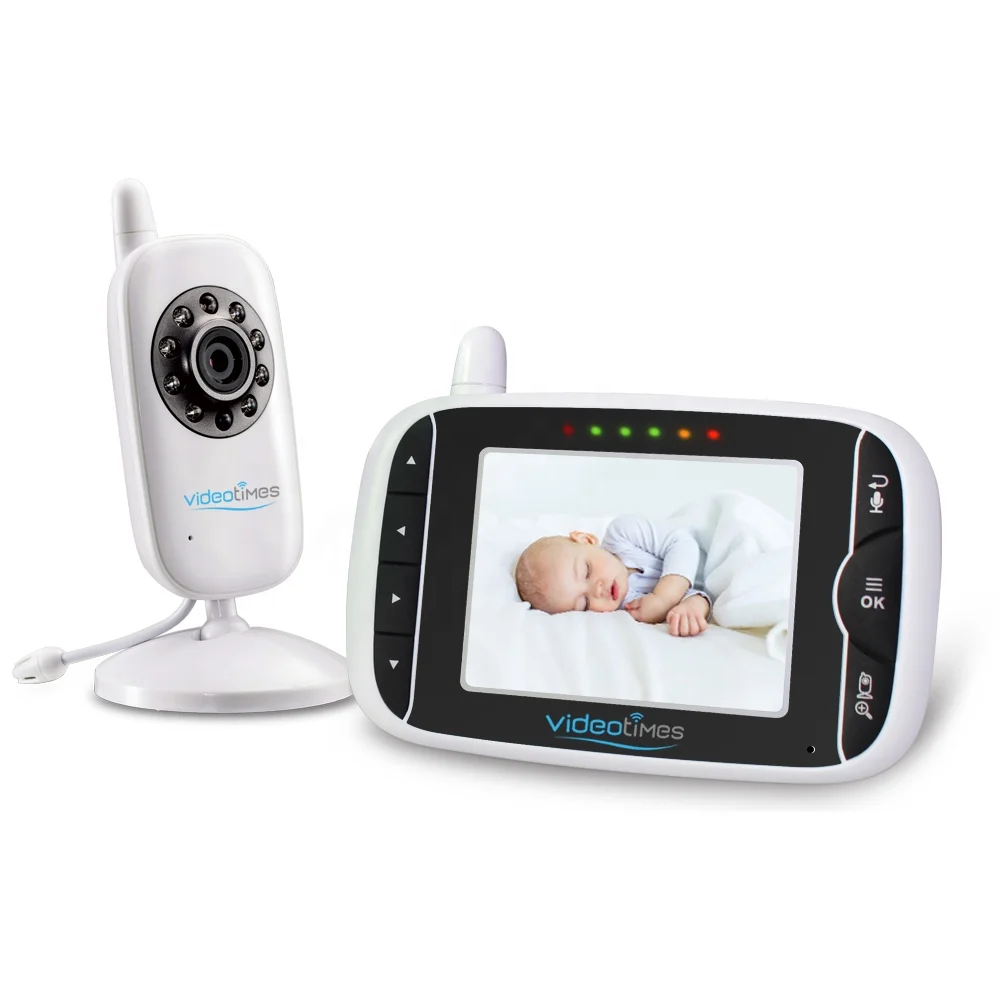 Bebe Camera Baby Monitor Wireless Digital Zoom In/Out Baby Foon 3.2 Pollici Audio Bidirezionale Visione Notturna Lettore Musicale