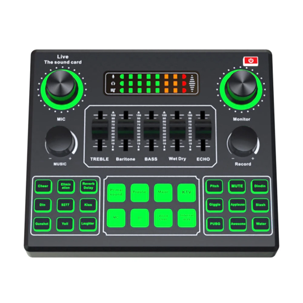 V9 Ultimo Mixer Audio Live Sound Card Cellulare Voice Changer Per Karaoke Broadcast Recording Home Ktv Game Music Singing