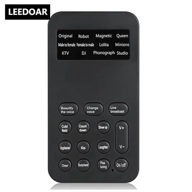 Universal Mini Sound Card Handhold Adapter Voice Changer Device Maschio Femmina Che Mangia Pollo Gioco Live Per Computer Cellulare