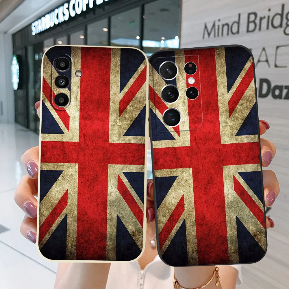 Custodia Per Samsung Galaxy S20 S21 Fe Plus + Cover Posteriore Per Telefono Ultra 5G Soft Silicon Uk Retro Flag