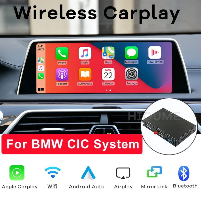 Decodificatore Di Interfaccia Auto Android Wireless Apple Carplay Per Bmw E60 E70 E71 E84 F10 F11 F25 F26 F30 Sistema Cic