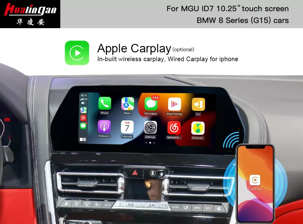 Hualingan Per Bmw Carplay Ai Box Nbt Evo Mgu Idrive 6.0 Idrive 7.0 64G Android Ai Box Android Auto Wireless Apple Carplay