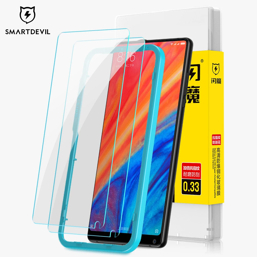 Smartdevil Proteggi Schermo Per Xiaomi Mi Mix 3 Vetro Temperato Per Xiaomi Mi Mix 2 / 2S Per Mi Max 3 / 2 Anti-Impronta Hd