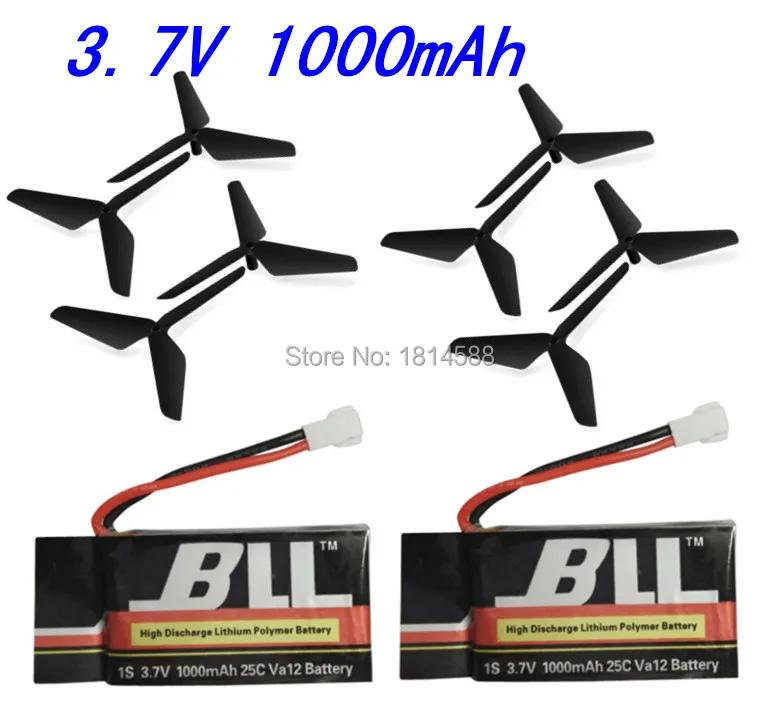 Syma X5S X5Sc X5Sw Axis Remote Control Aircraft Battery 3.7V 1000Mah 2Pcs E 8Pcs Black Upgrade Wind Blade Elica