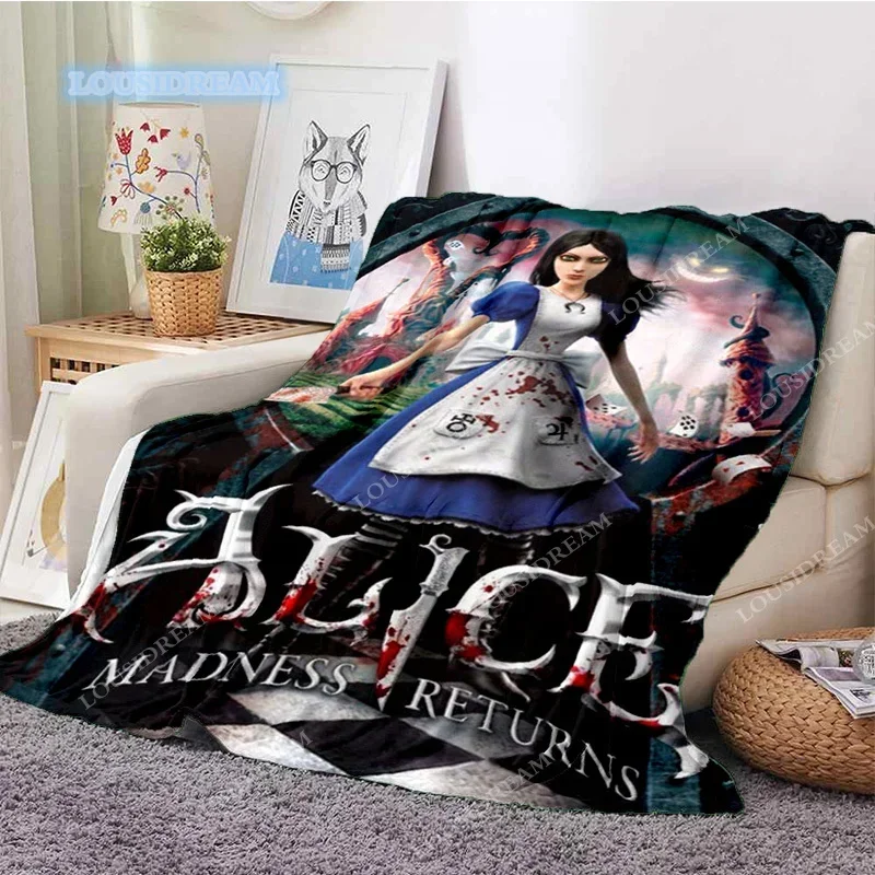Alice: Madness Returns Coperta Morbida Coperta Sottile Regalo Divano Lenzuolo Auto Pranzo Camp Bed Throw Blank Pic Blank A1