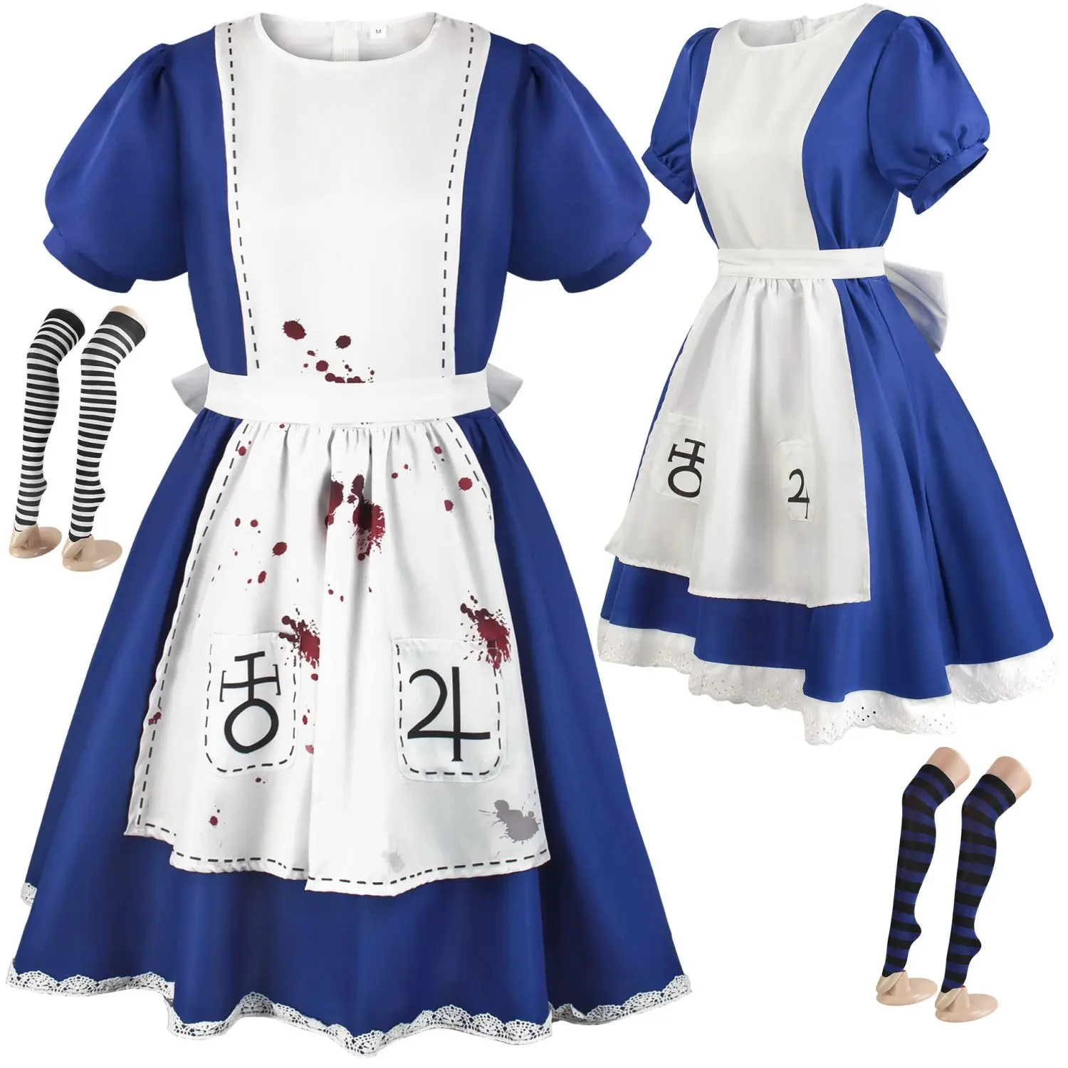 Gioco Madness Returns Alice Cosplay Costume Anime Alice Princess Dress Maid Grembiule Dress For Women Girls Halloween Party