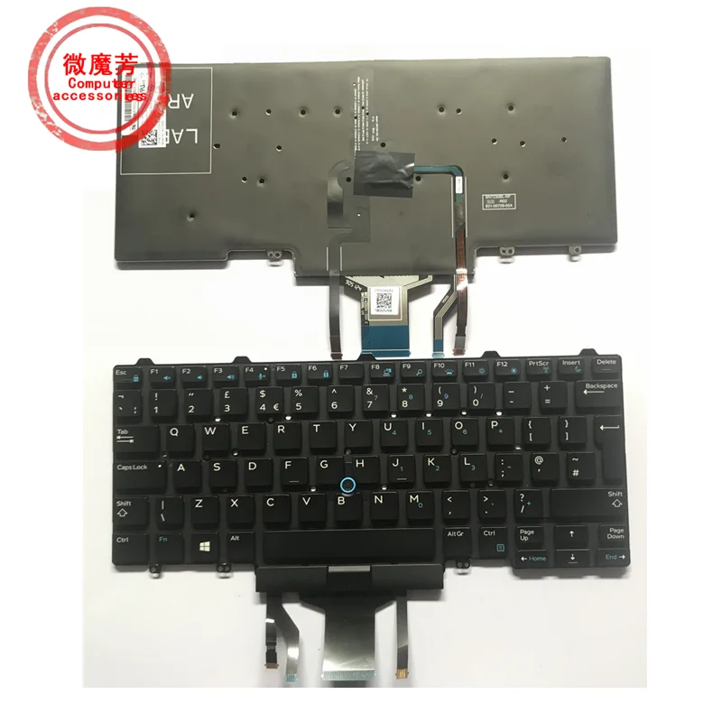 Tastiera Laptop Uk Per Dell Latitude E5450 E5470 E7450 E7470 Retroilluminata