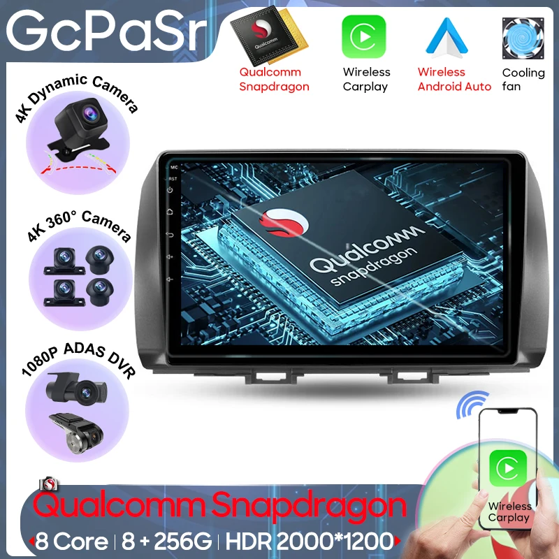 Autoradio Qualcomm Per Toyota Bb 2 Qnc20 2005 - 2016 Navigazione Gps Touch Screen Android Auto 5G Videocamera Stereo Video No 2Din Dvd