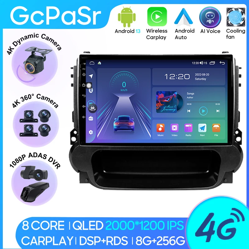 Autoradio Carplay Per Chevrolet Malibu 8 2012 Navigazione Gps Android Auto Stereo Video Multimedia Player 5G Wifi Screen No 2Din