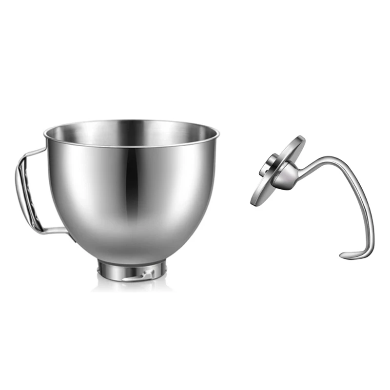 Ciotola In Acciaio Inox Gancio Per Pasta Per Kitchenaid 4.5-5Quart Tilt Head Stand Mixer Per Kitchenaid Mixer Mixer Torta Di Farina